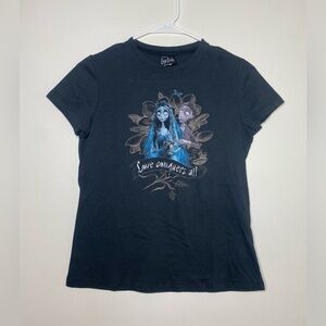 Tim Burton’s Corpse Bride 2005 Movie Promo T-Shirt “Love Conquers All”